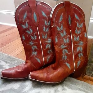 Leather Ariat Cowgirl Boots Size 8